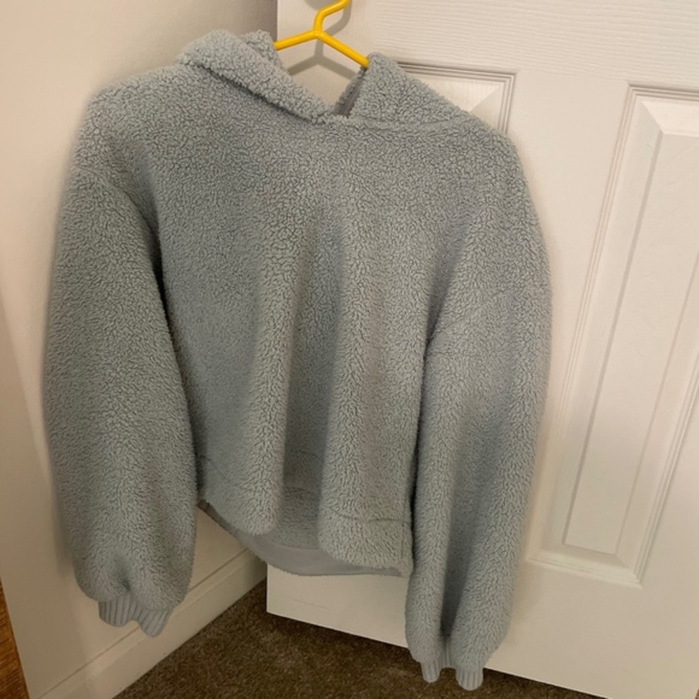 Abercrombie & Fitch Soft A.F. Collection Sherpa Mint Hoodie
